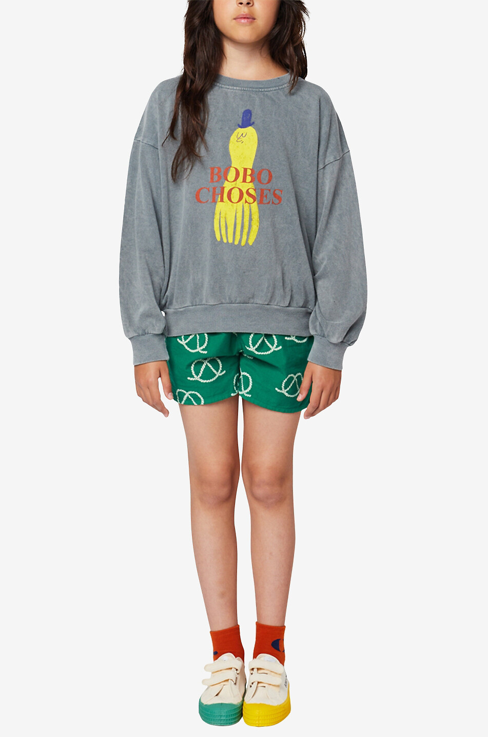 Sweat-shirt garçon en coton bio Yello Squid