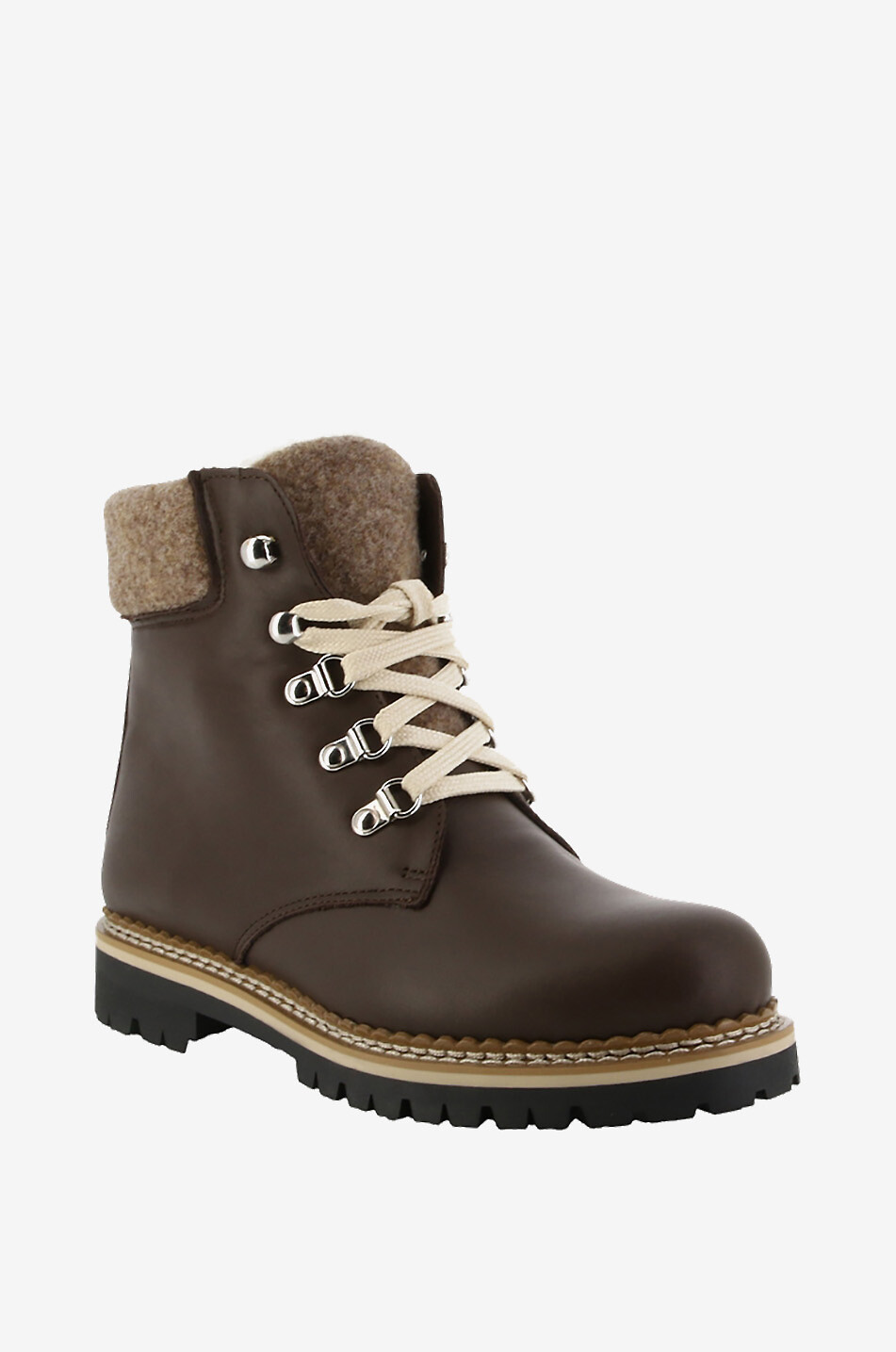 Art. 951 warm bi-material lace-up ankle boots