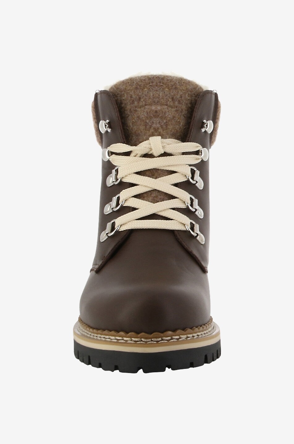 LA THUILE SRL Art. 951 warm bi-material lace-up ankle boots Women CAMEL 2