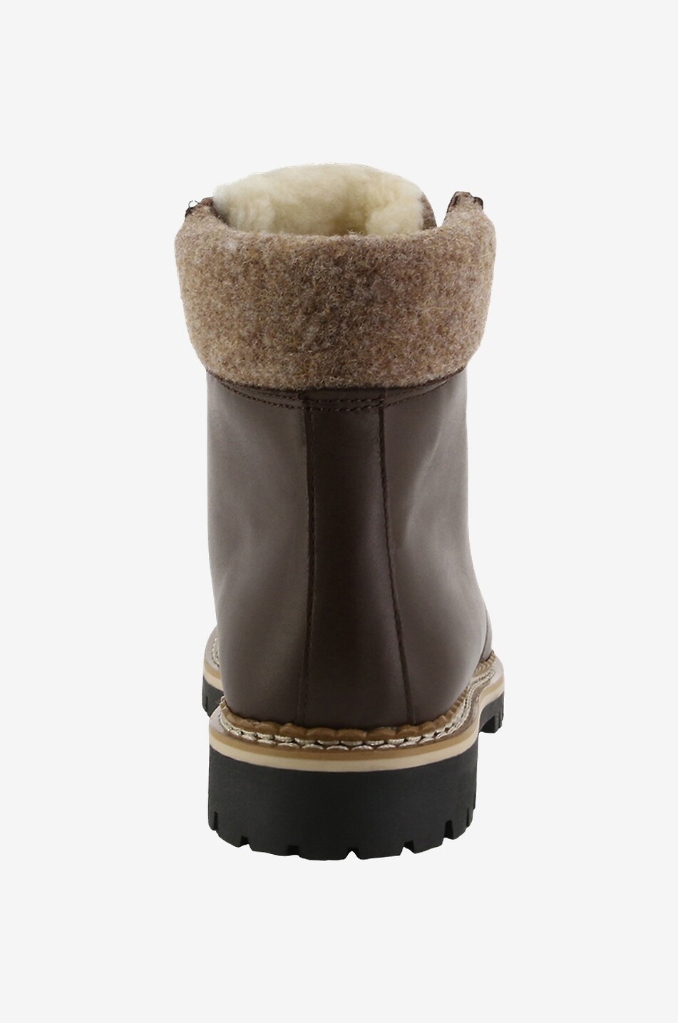 LA THUILE SRL Art. 951 warm bi-material lace-up ankle boots Women CAMEL 4