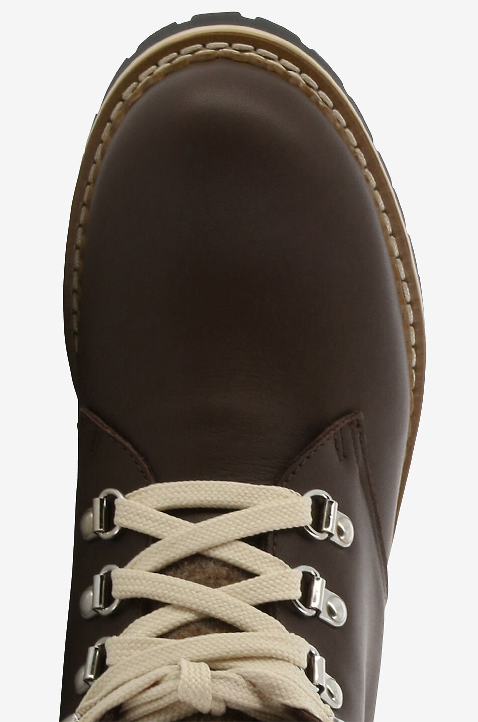 LA THUILE SRL Art. 951 warm bi-material lace-up ankle boots Women CAMEL 5