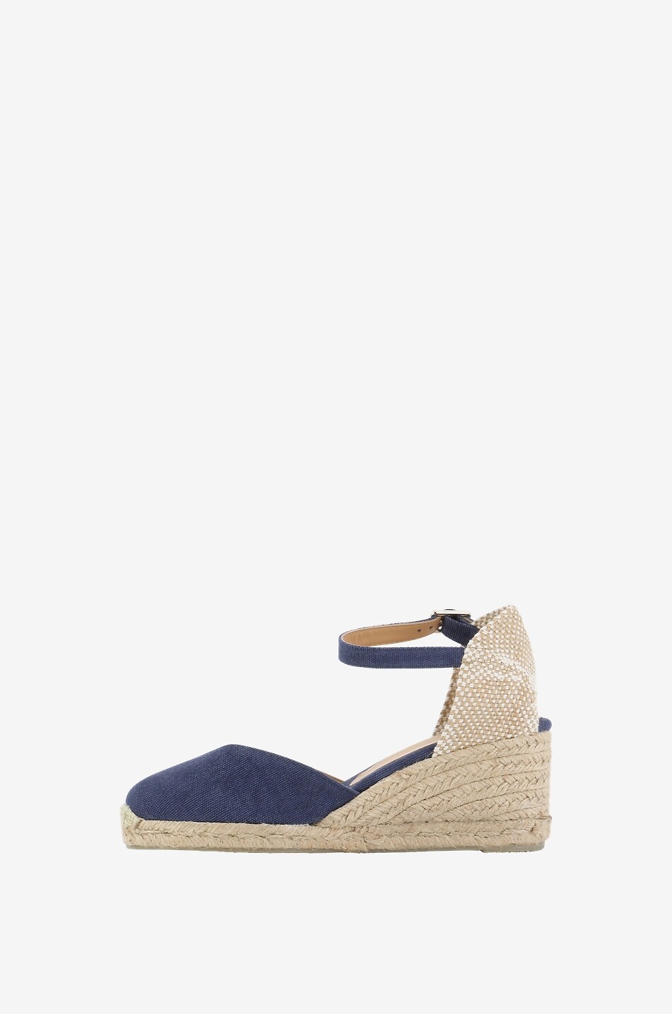CASTANER Espadrilles compensées en toile délavée Chiarita 50 Femme BLEU FONCE 3