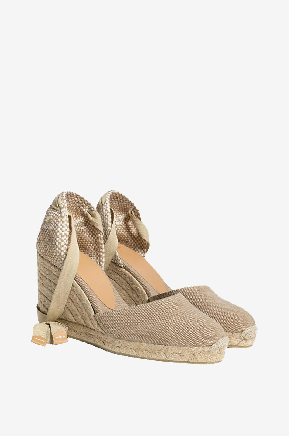 CASTANER Espadrilles mit Keilabsatz aus Segeltuch Carina Damen Hellbeige 1
