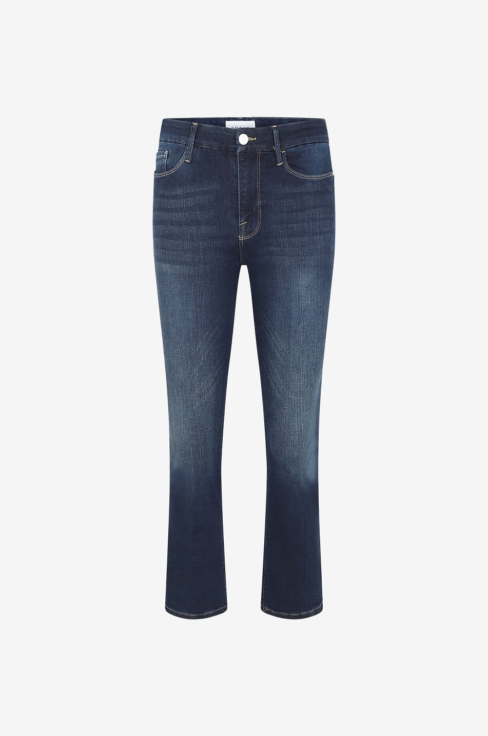FRAME Jean taille mi-haute Le Crop Mini Boot Femme BLEU FONCE 1