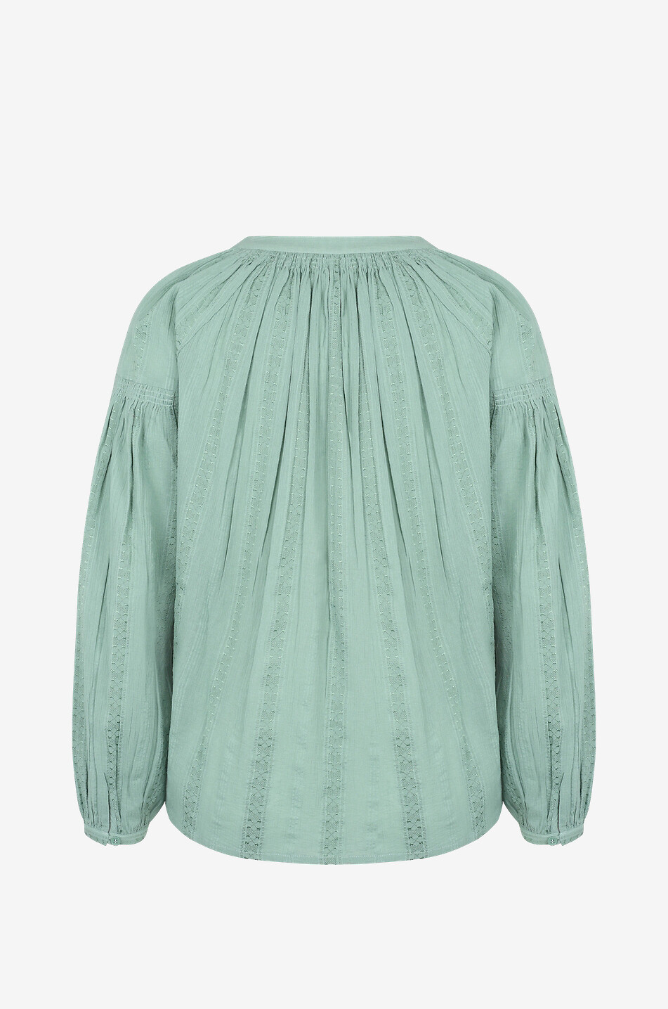 VANESSA BRUNO Nipoa cotton long-sleeved blouse Women LIGHT GREEN 2