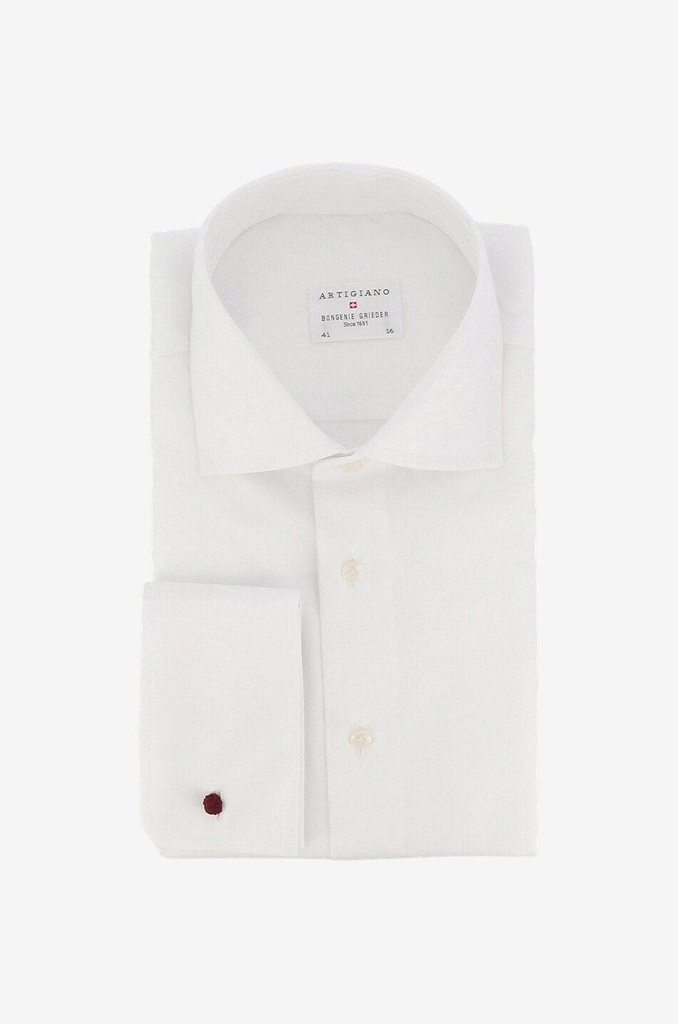 Chemise à manches longues en coton Leonardo Uma Pin Point