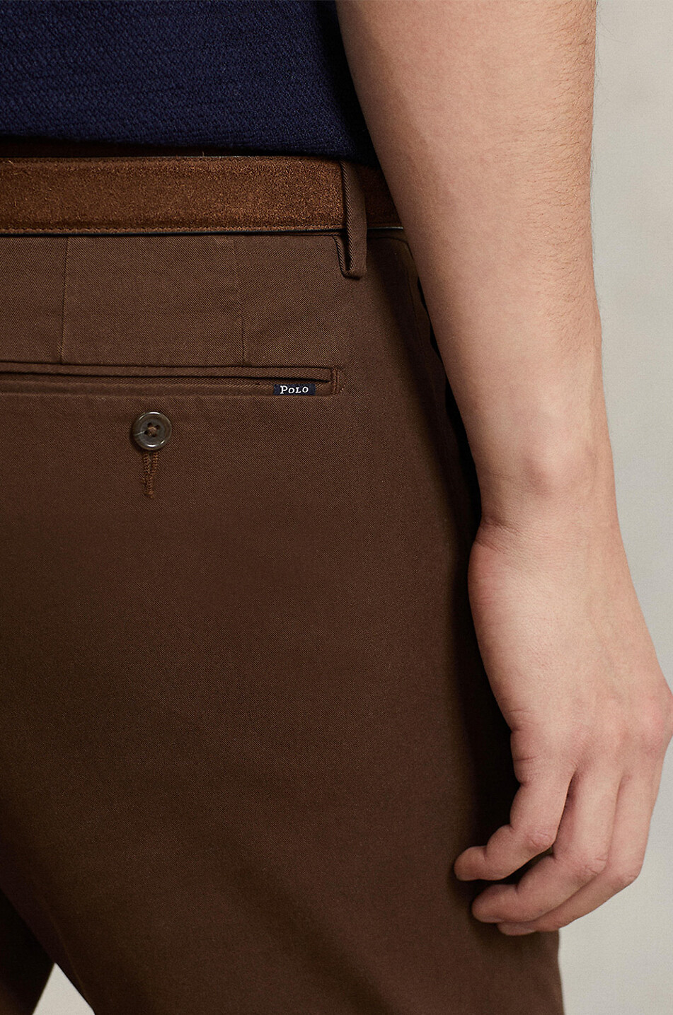 Cotton-blend casual trousers
