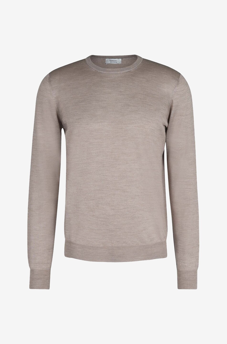 Feiner Rundhalspullover aus Wolle und Seide