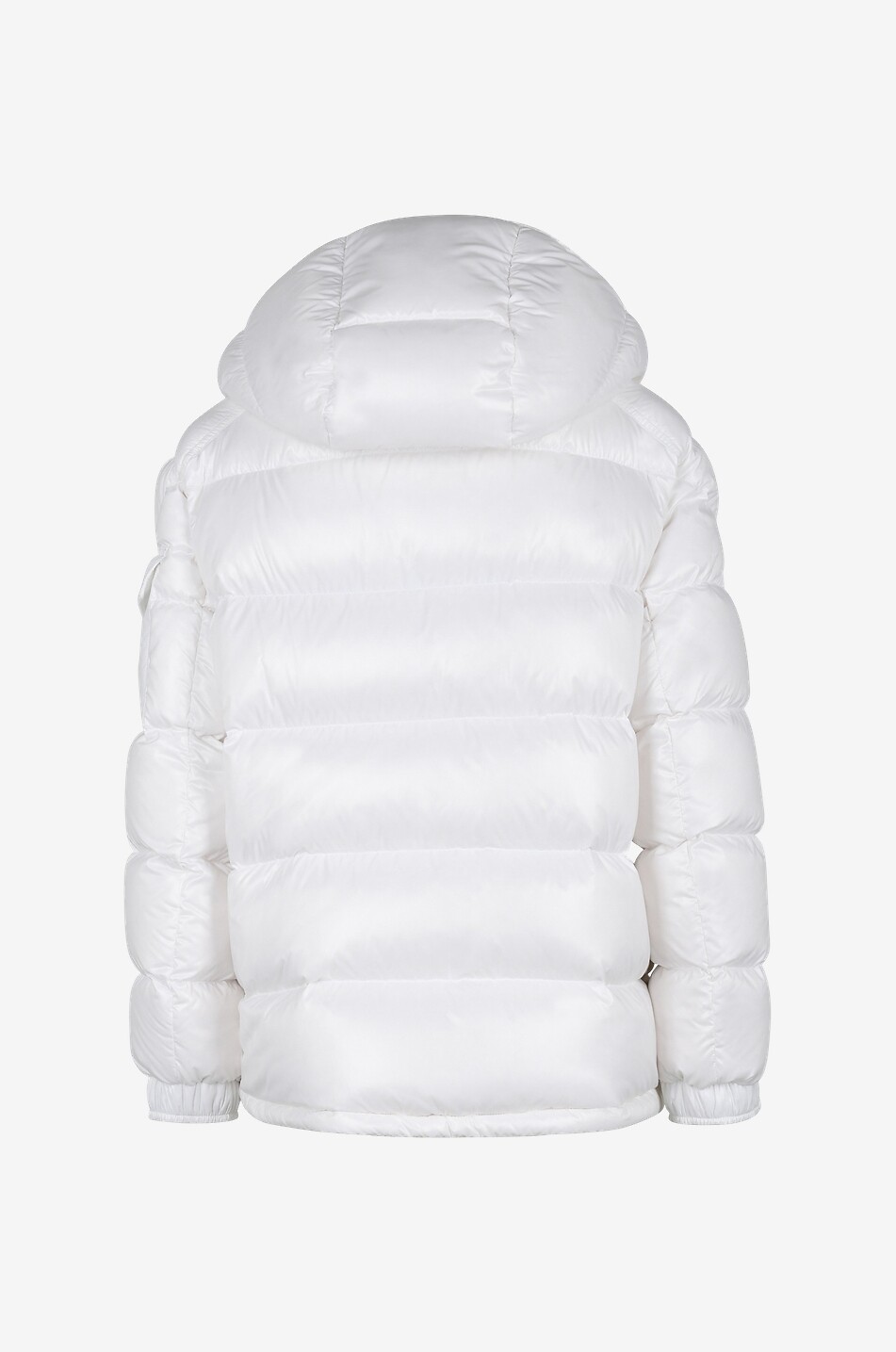 MONCLER Maire hooded short glossy nylon down jacket Women EGGSHELL 2