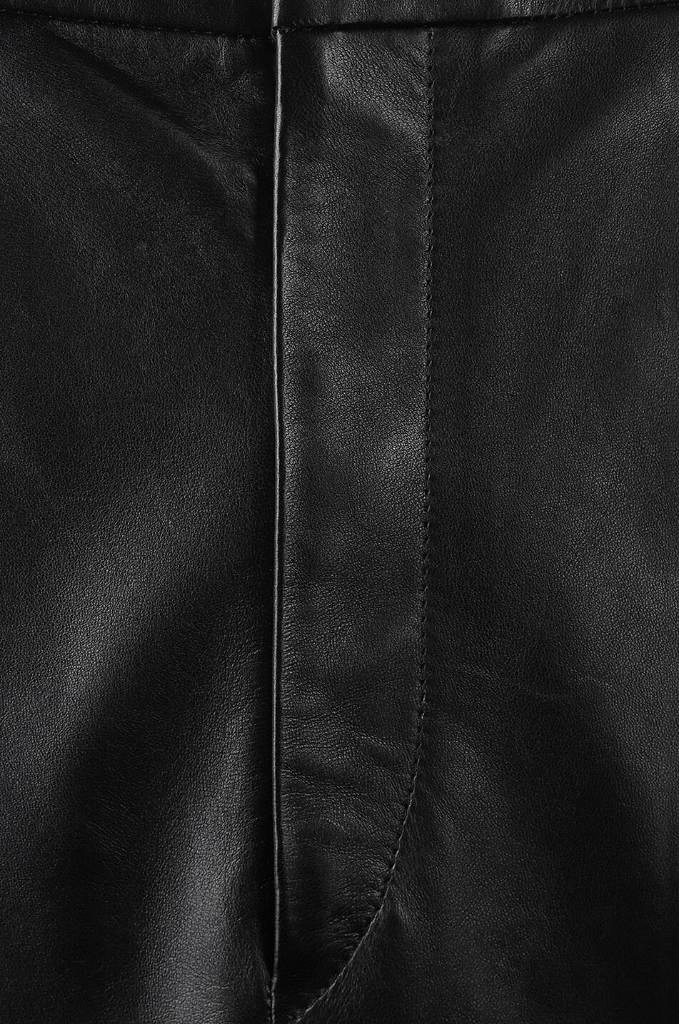 ISABEL MARANT Pantalon droit taille haute en cuir Banilirok Femme NOIR 3