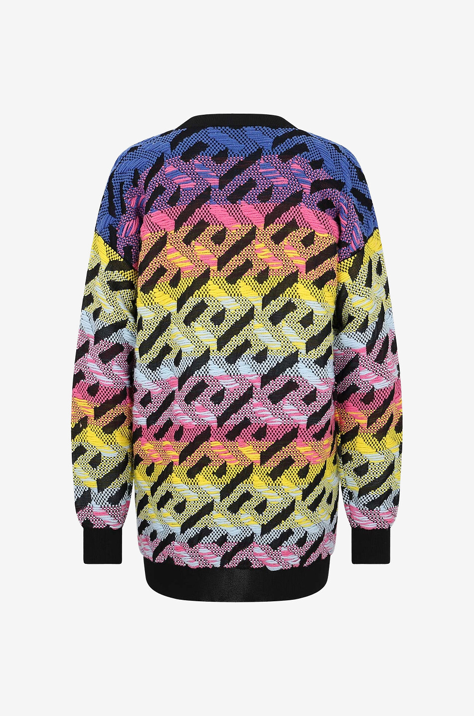 VERSACE Pull oversize multicolore La Greca Femme MULTICOLORE 2