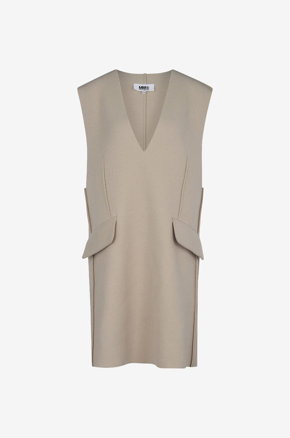 MM6 Kurzes Kleid aus Schurwolle Damen BEIGE 1