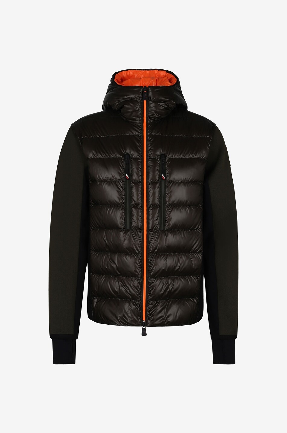 Après-Ski hooded sweatshirt with down parts