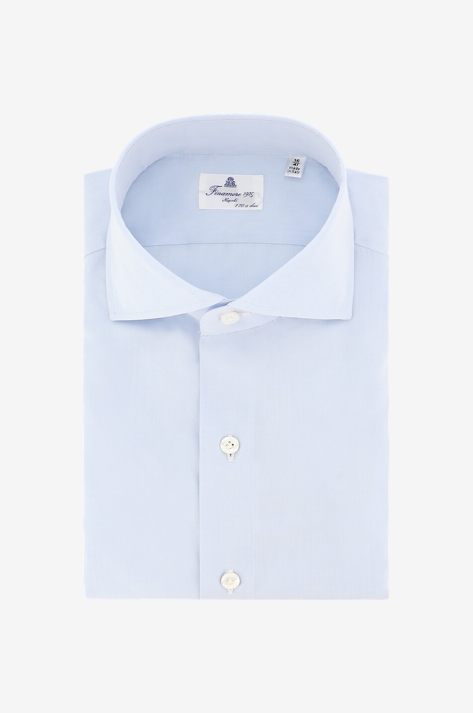 FINAMORE Langärmeliges Baumwollhemd Edoardo Herren HELLBLAU 1