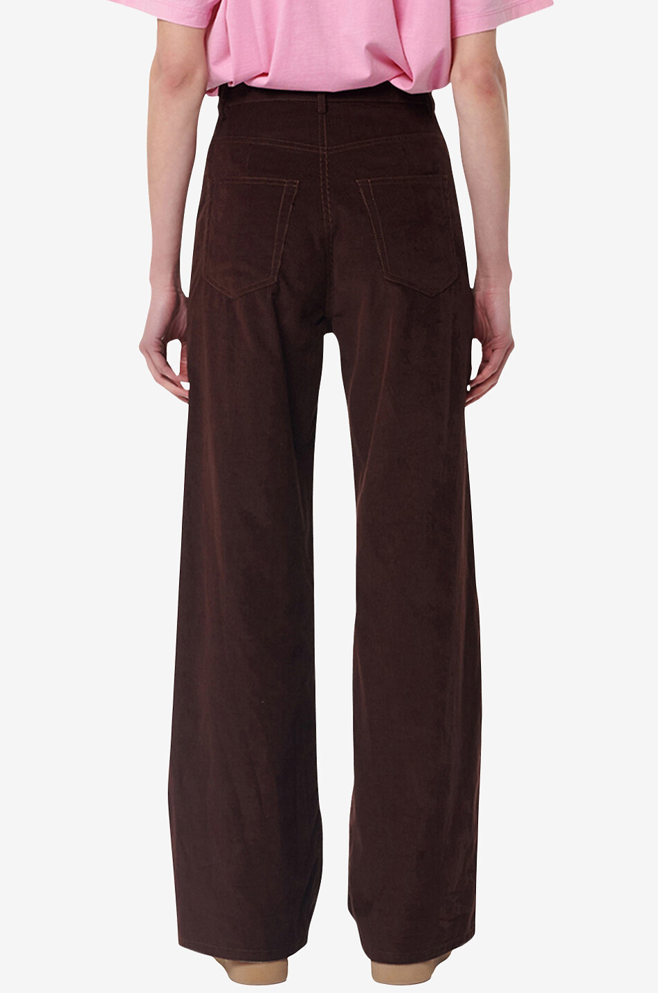 VANESSA BRUNO Hose aus Cord mit weitem Bein und hoher Taille Tybalt Damen DUNKELBRAUN 5