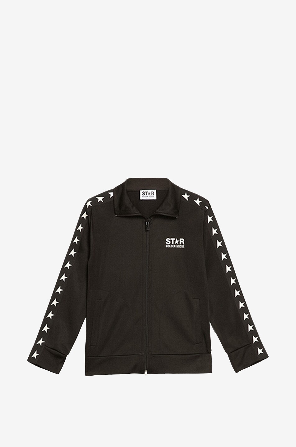 GOLDEN GOOSE Star girl's full-zip sweatshirt Girl BLACK 1