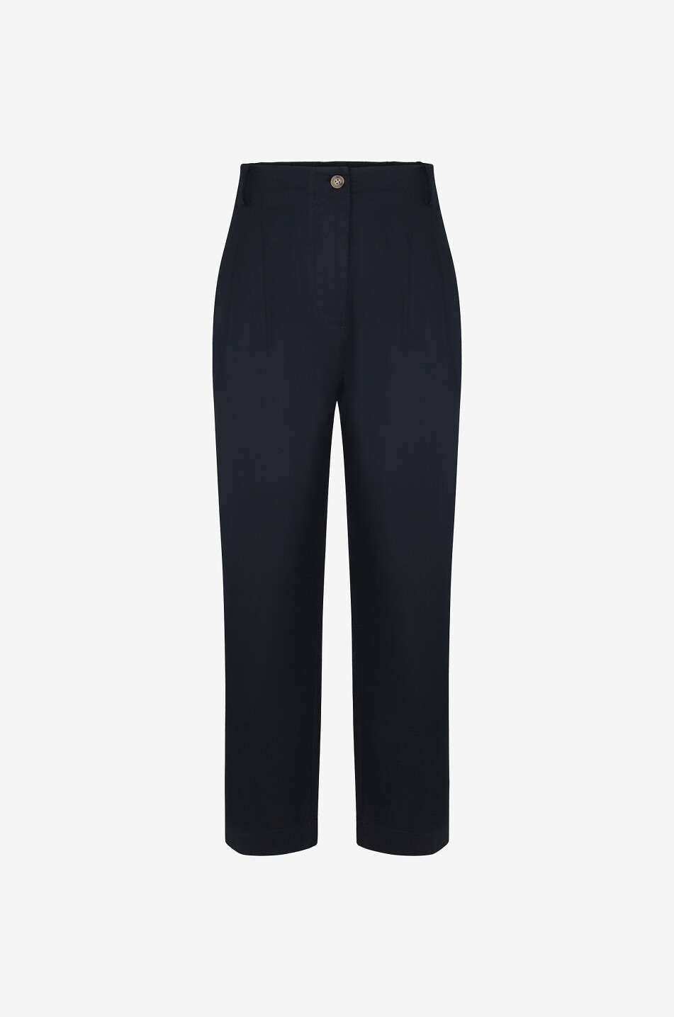 VANESSA BRUNO Pantalon droit en coton et lin Anthony Femme BLEU FONCE 1