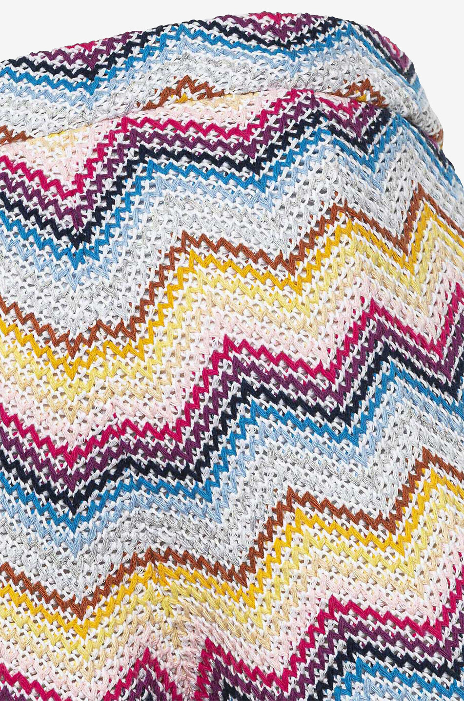 Short à pinces fille en maille à chevrons
