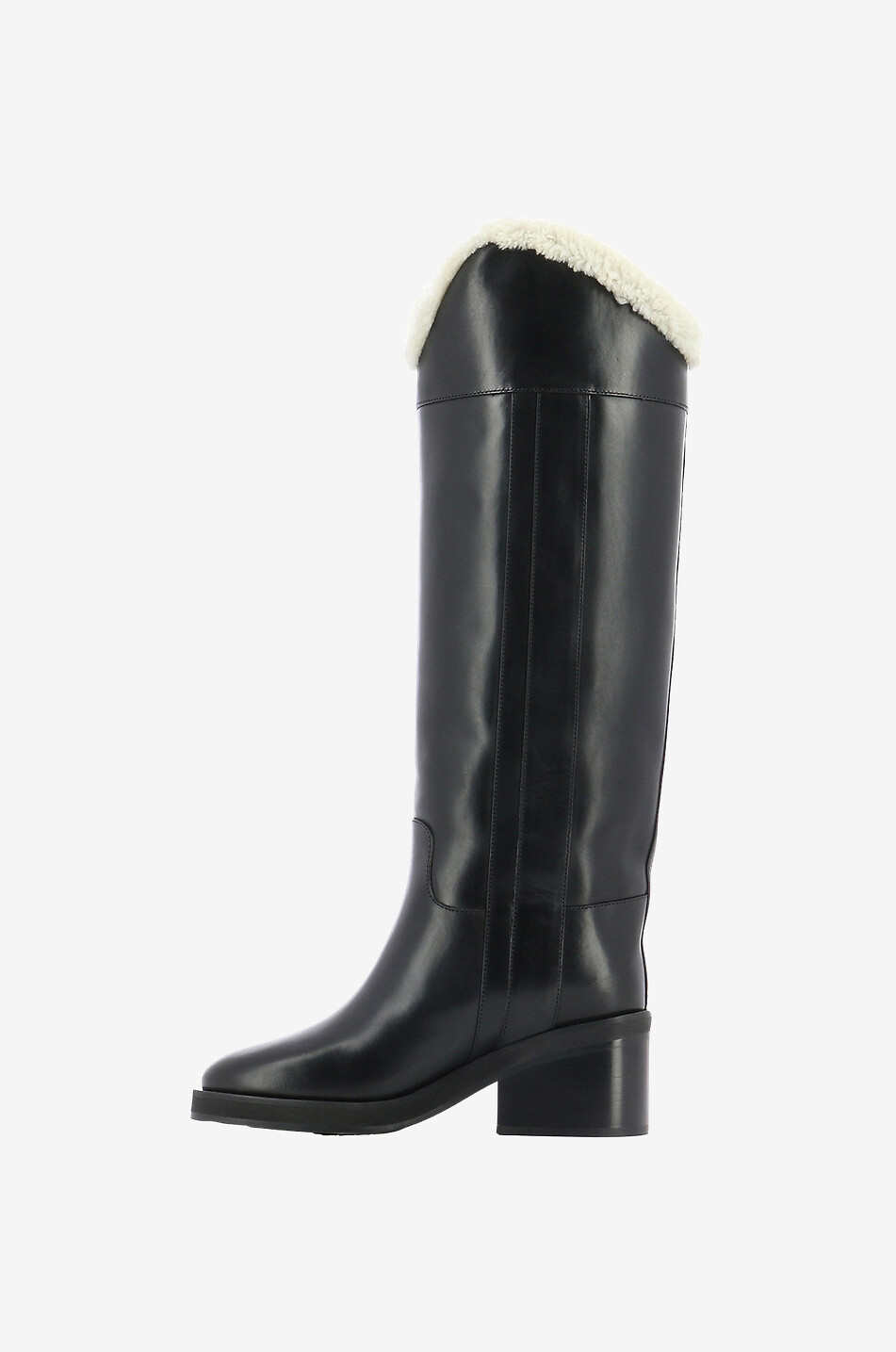 JIMMY CHOO Bottes rembourrées en cuir lisse à talon Tonya 70 Femme NOIR 5