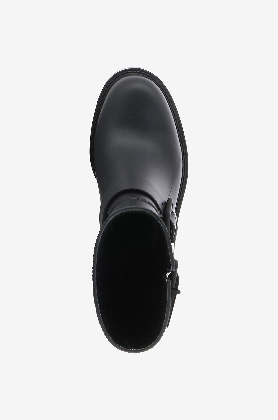 JIMMY CHOO Yael Flat 40 biodegradable rubber rain boots Women BLACK 5