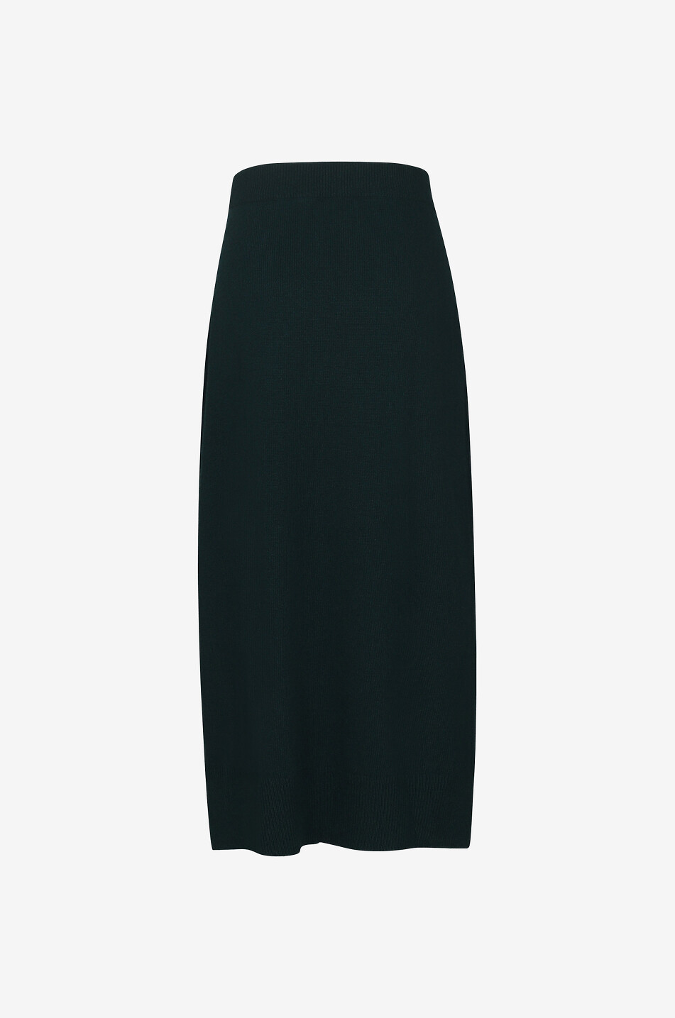 BARRIE Jupe longue en maille de cachemire Femme VERT FONCÉ 2
