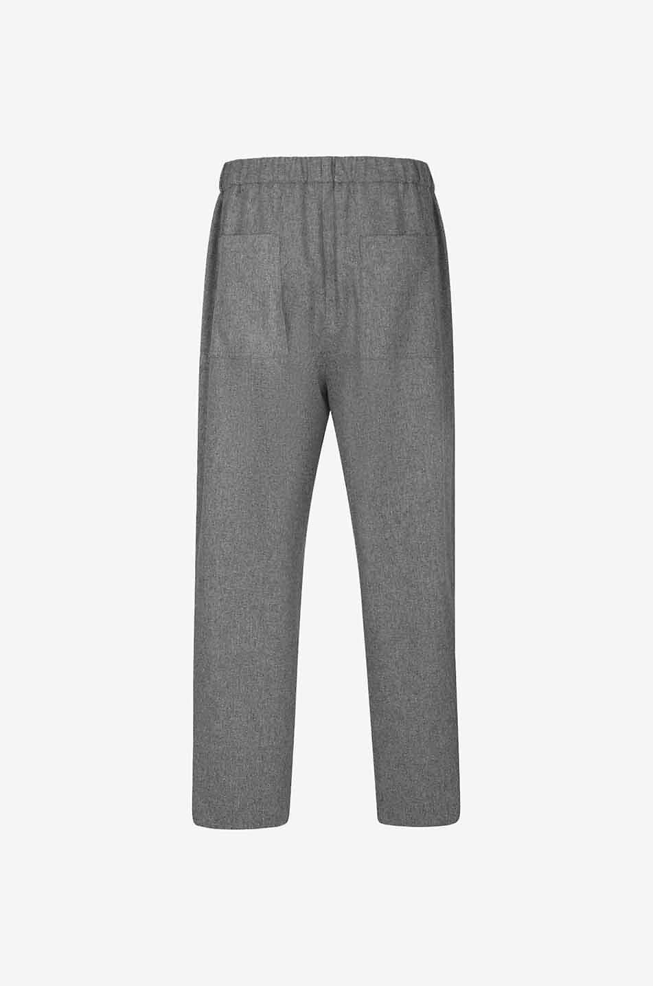 JIL SANDER Pantalon droit en flanelle de laine Homme GRIS 2