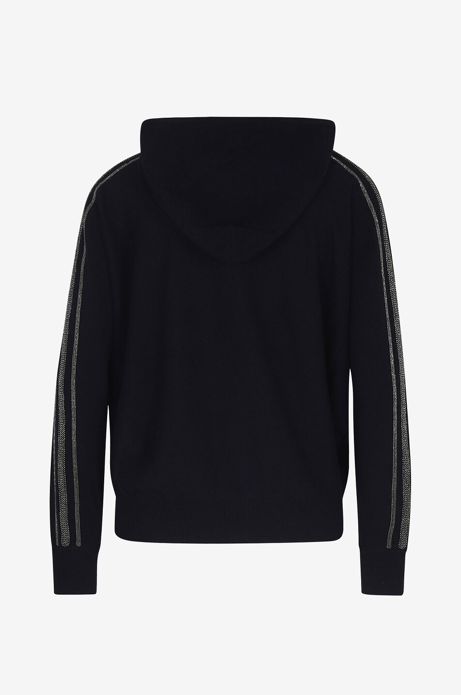 FABIANA FILIPPI Sweat-shirt à capuche boxy en maille de cachemire Femme BLEU FONCE 2