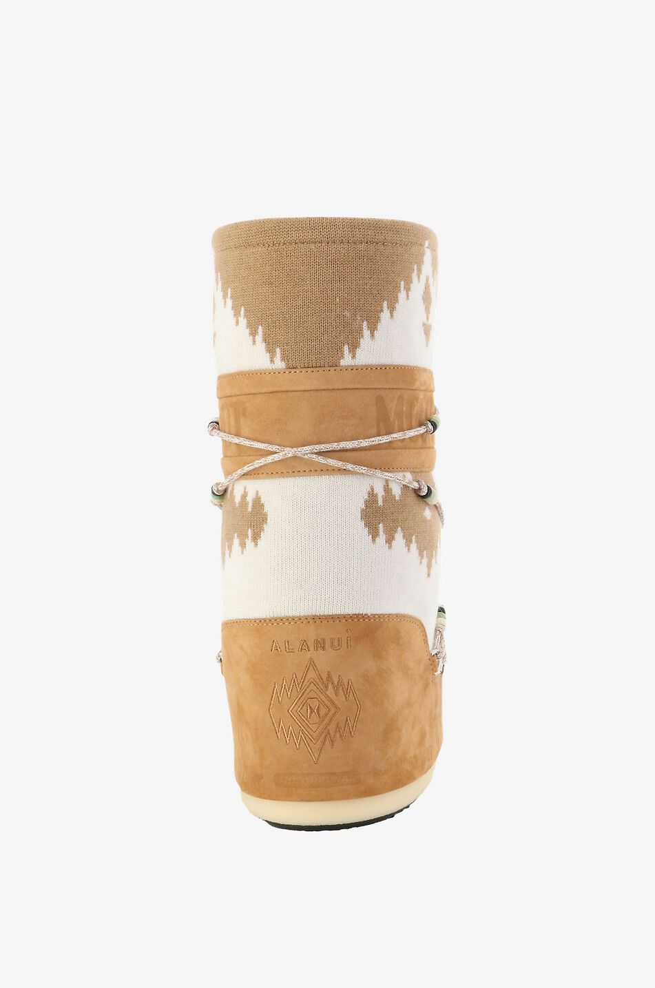 ALANUI Moon Boot Icon Knit Alanui jaquard and leather snow boots Women MULTI COLOURED 4
