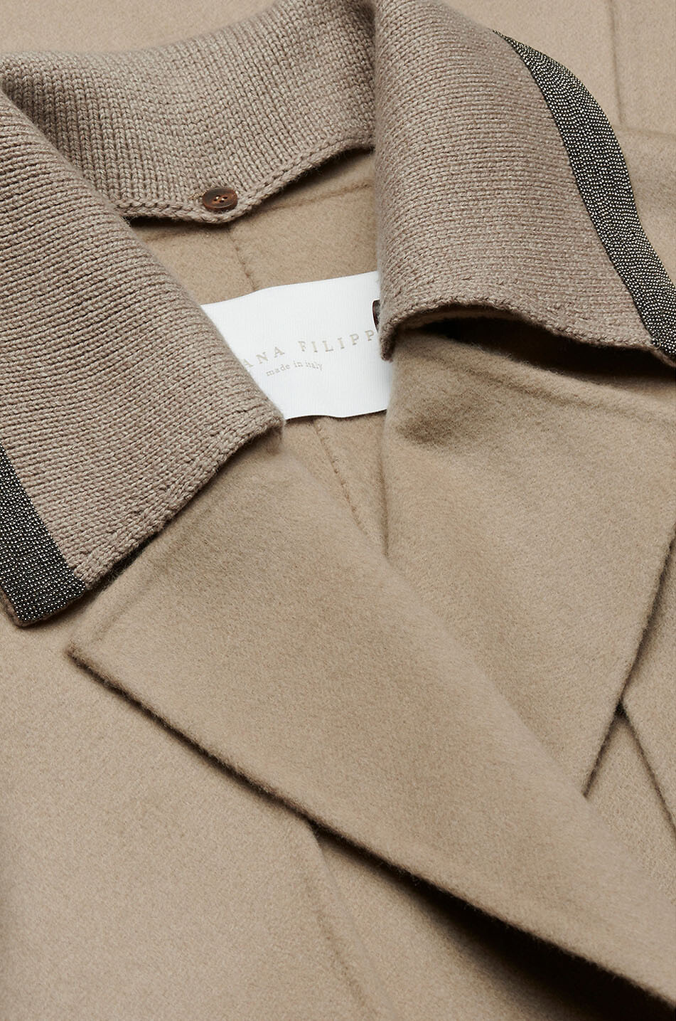 FABIANA FILIPPI Manteau esprit trench en laine et cachemire Femme CAMEL 3