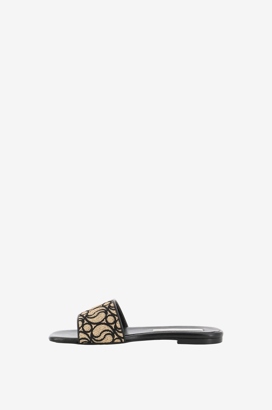 STELLA McCARTNEY Flache offene Pantoletten aus Bast S-Wave Signature Damen BRAUN 3