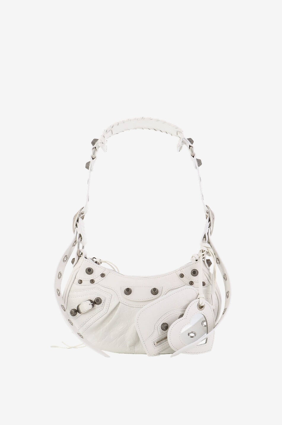 BALENCIAGA Handtasche aus Arenaleder Le Cagole XS Damen WEISS 1