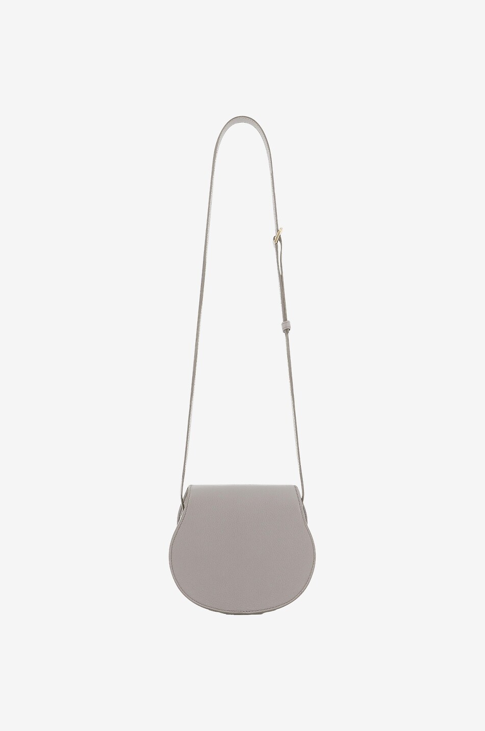 CHLOE Sac porté épaule en cuir grainé Marcie Small Femme GRIS 3