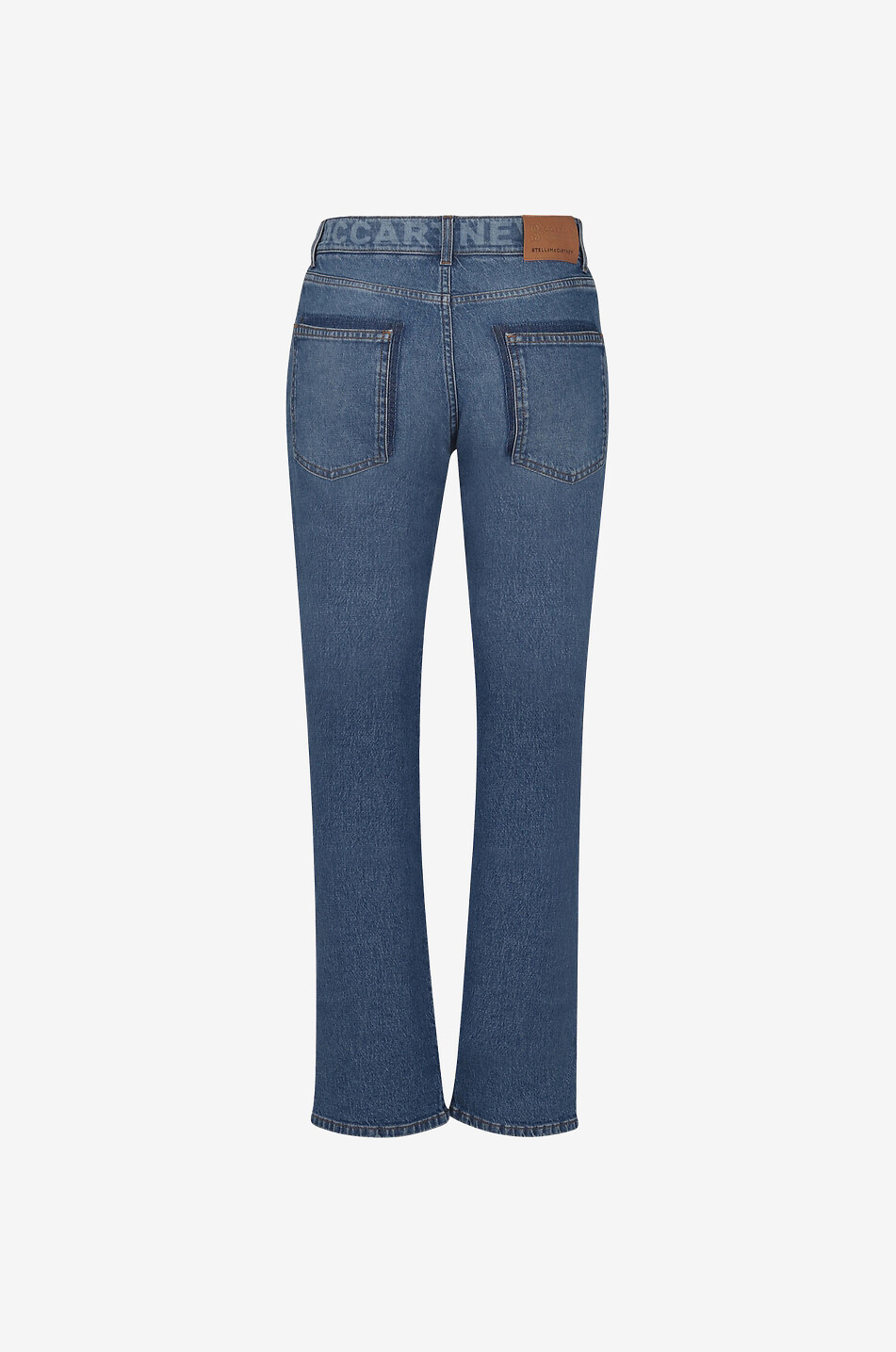 STELLA McCARTNEY Verkürzte Slim-Fit-Jeans Salt & Pepper Logo Damen BLAU 2