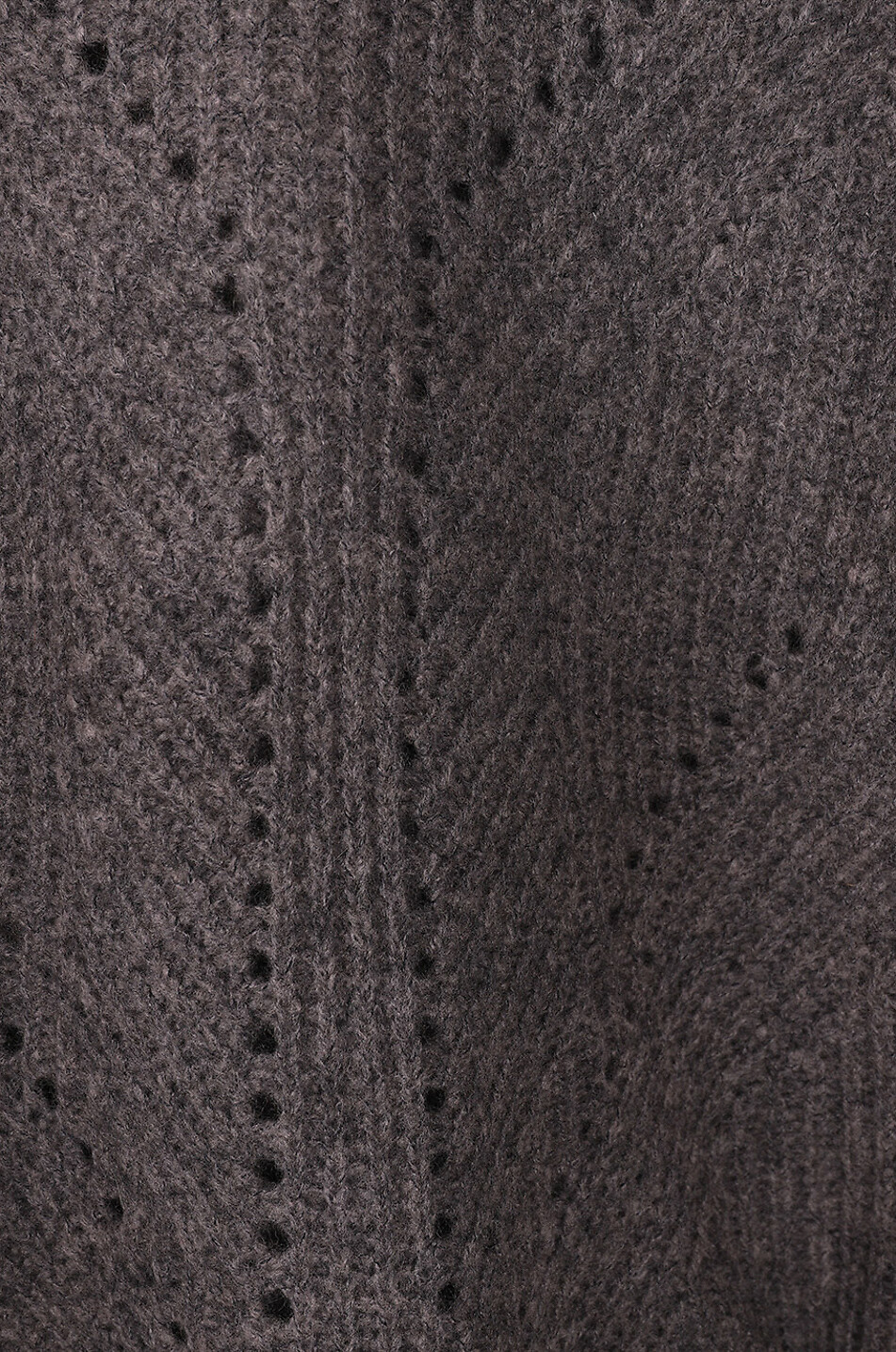 Wool and cashmere round neck openwork jumper