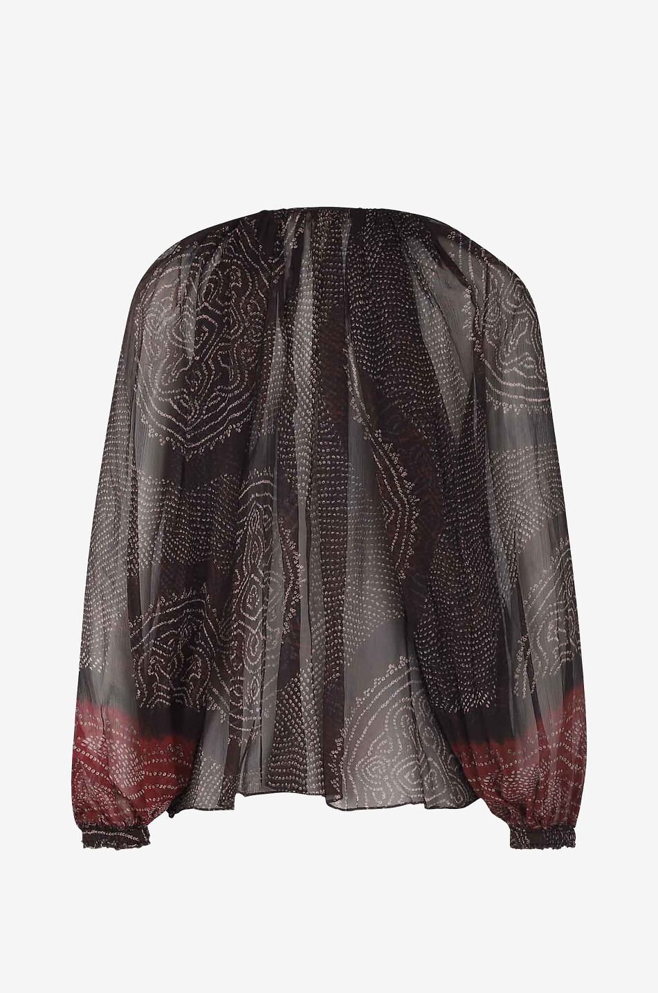 Bluse aus Seide mit Print Pauline Garnet