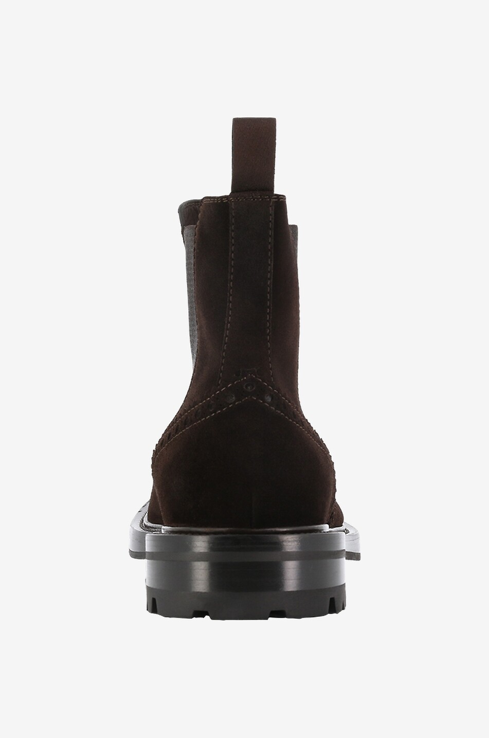 Bottines chelsea en daim perforé