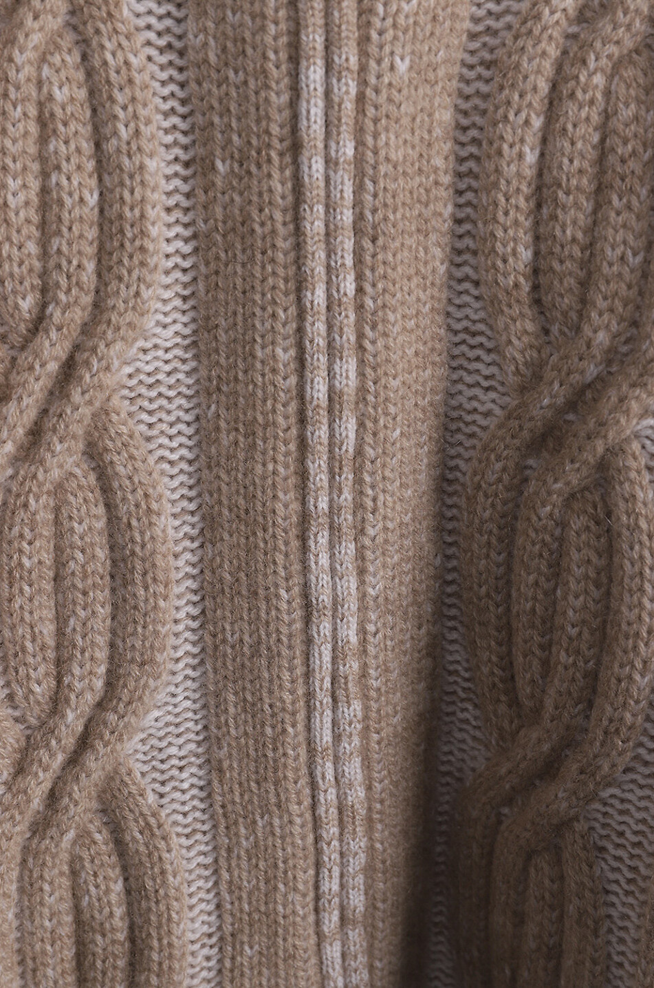 KITON Zip-up cable knit cashmere cardigan Men Light beige 3