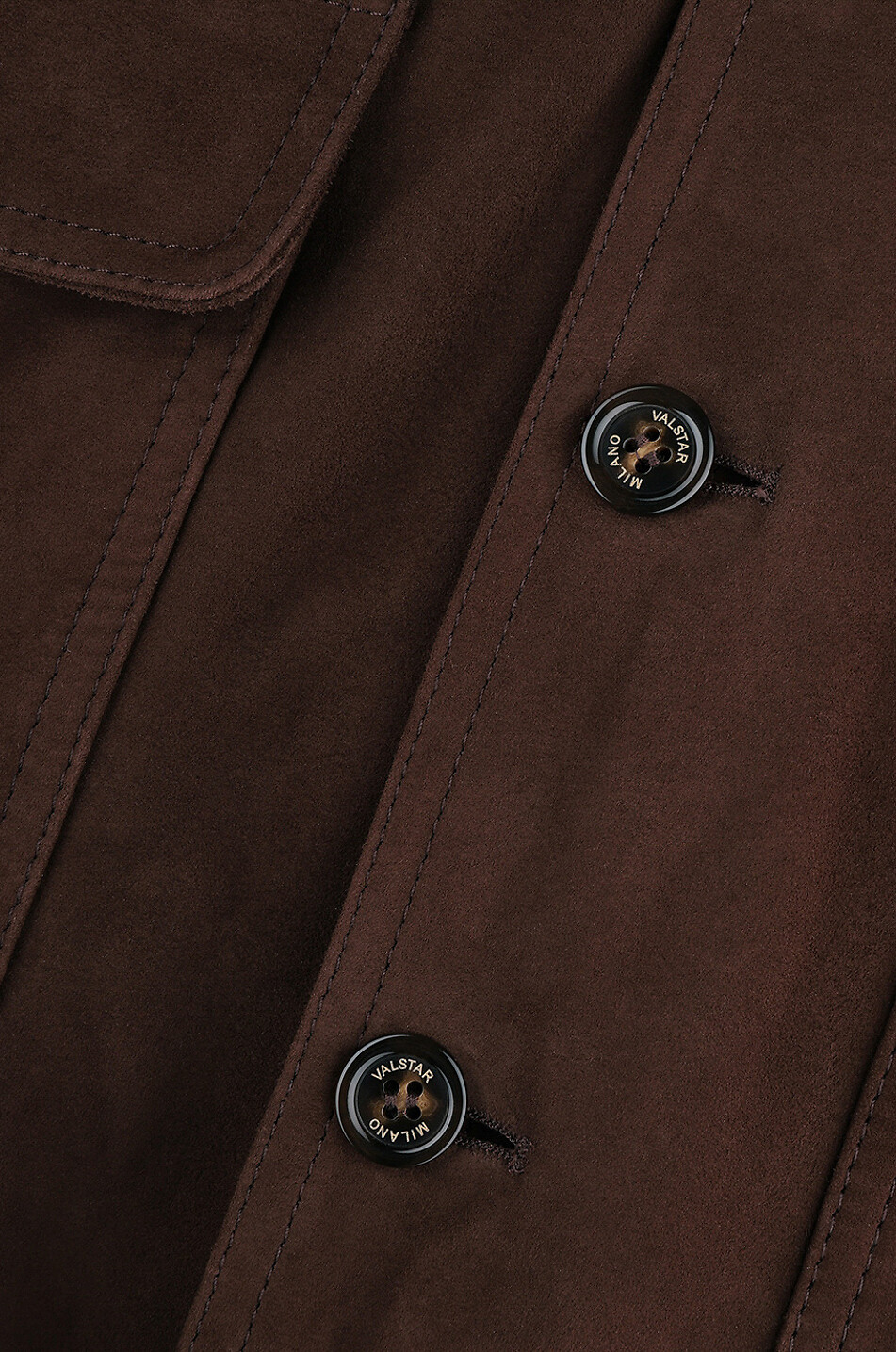 VALSTAR MILANO 1911 Goat suede jacket with stand-collar Men DARK BROWN 3