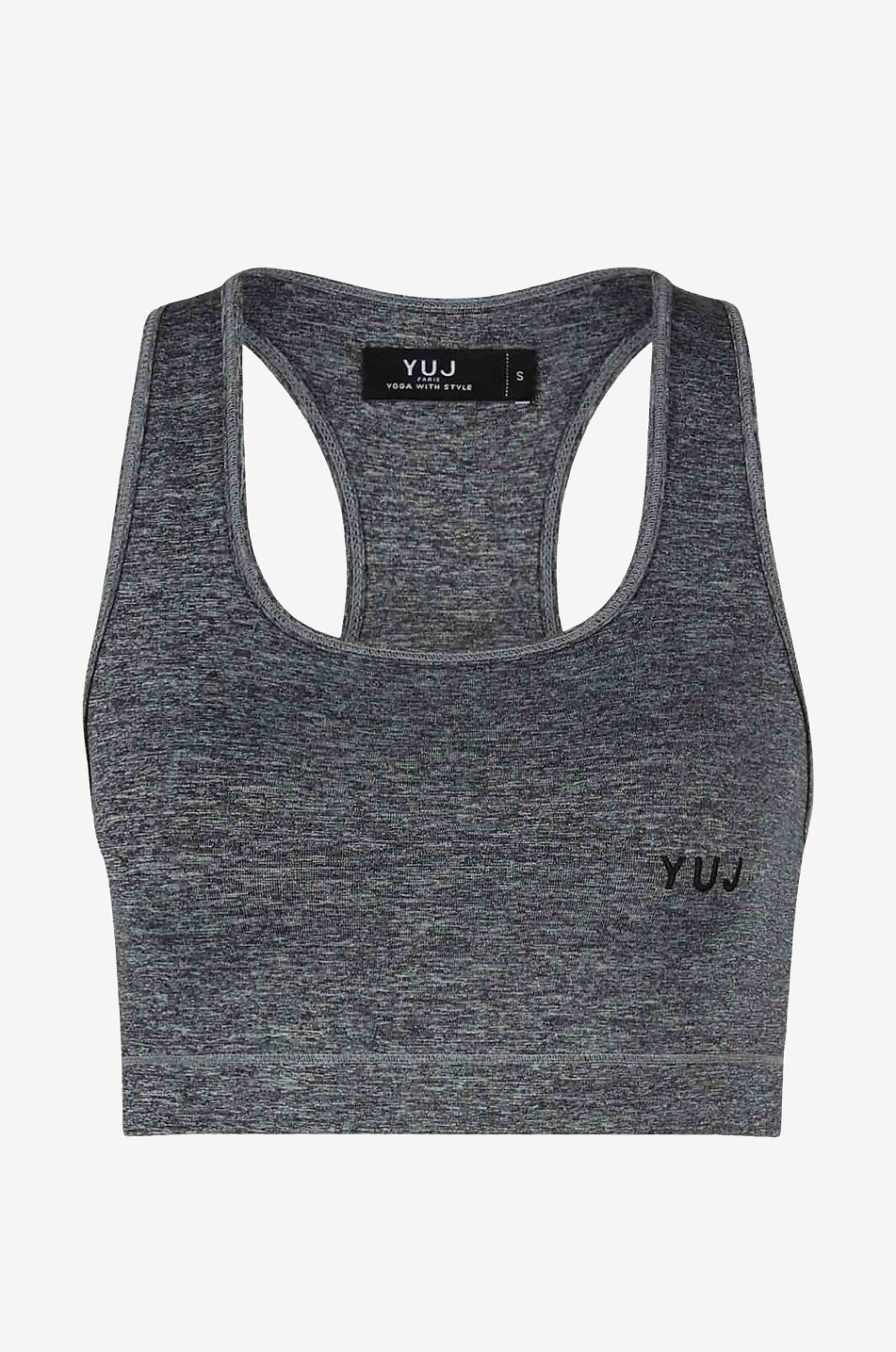 YUJ PARIS Meliertes Yoga-Top Ajna  GRAU 1
