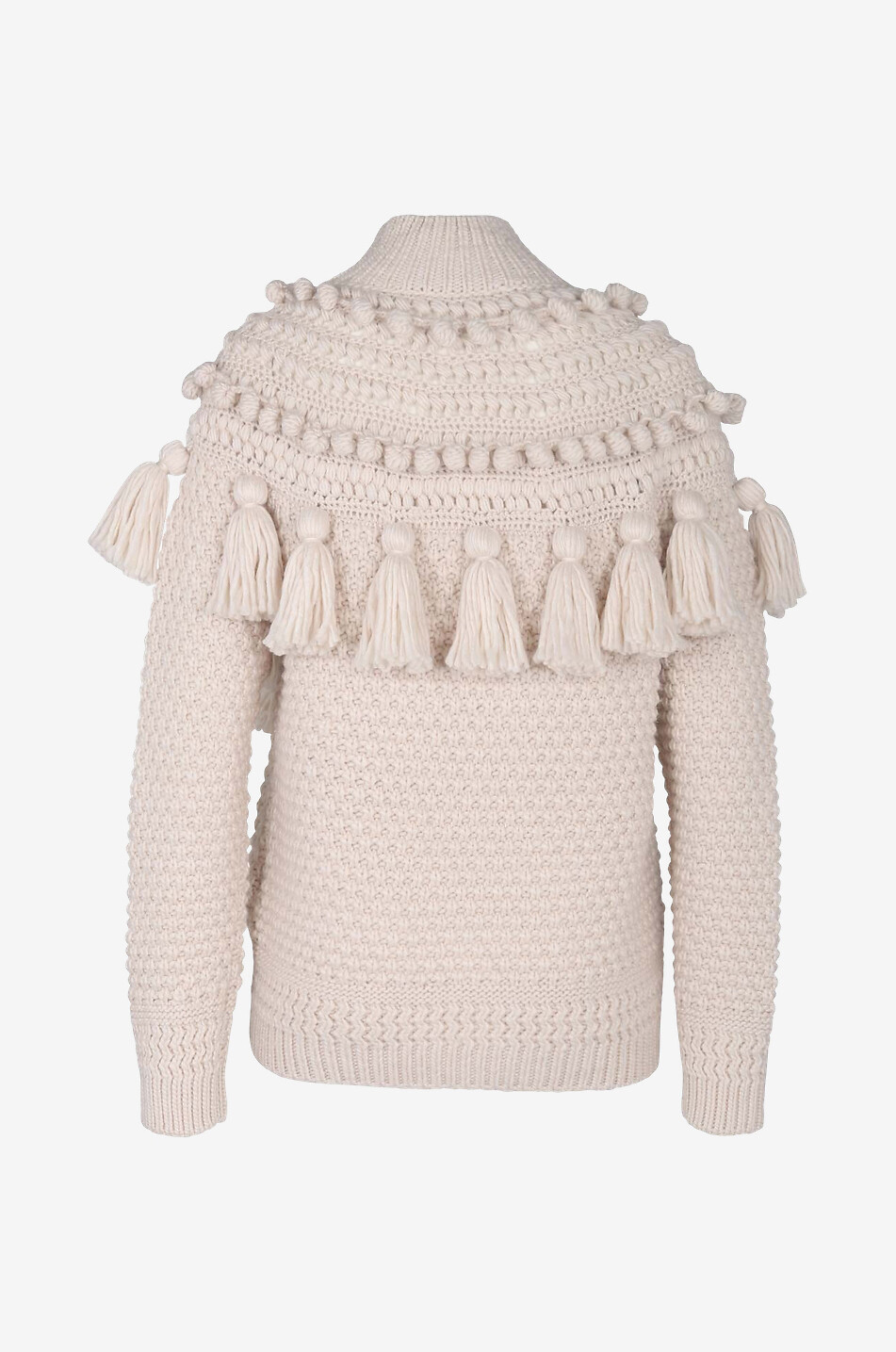 ZIMMERMANN Pullover aus Wolle mit Stehkragen Kaleidoscope Crochet Damen BEIGE 2