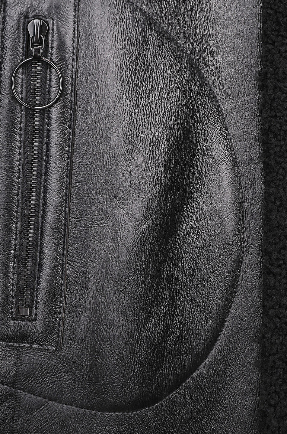 AKRIS PUNTO Manteau en cuir d'agneau Femme NOIR 3