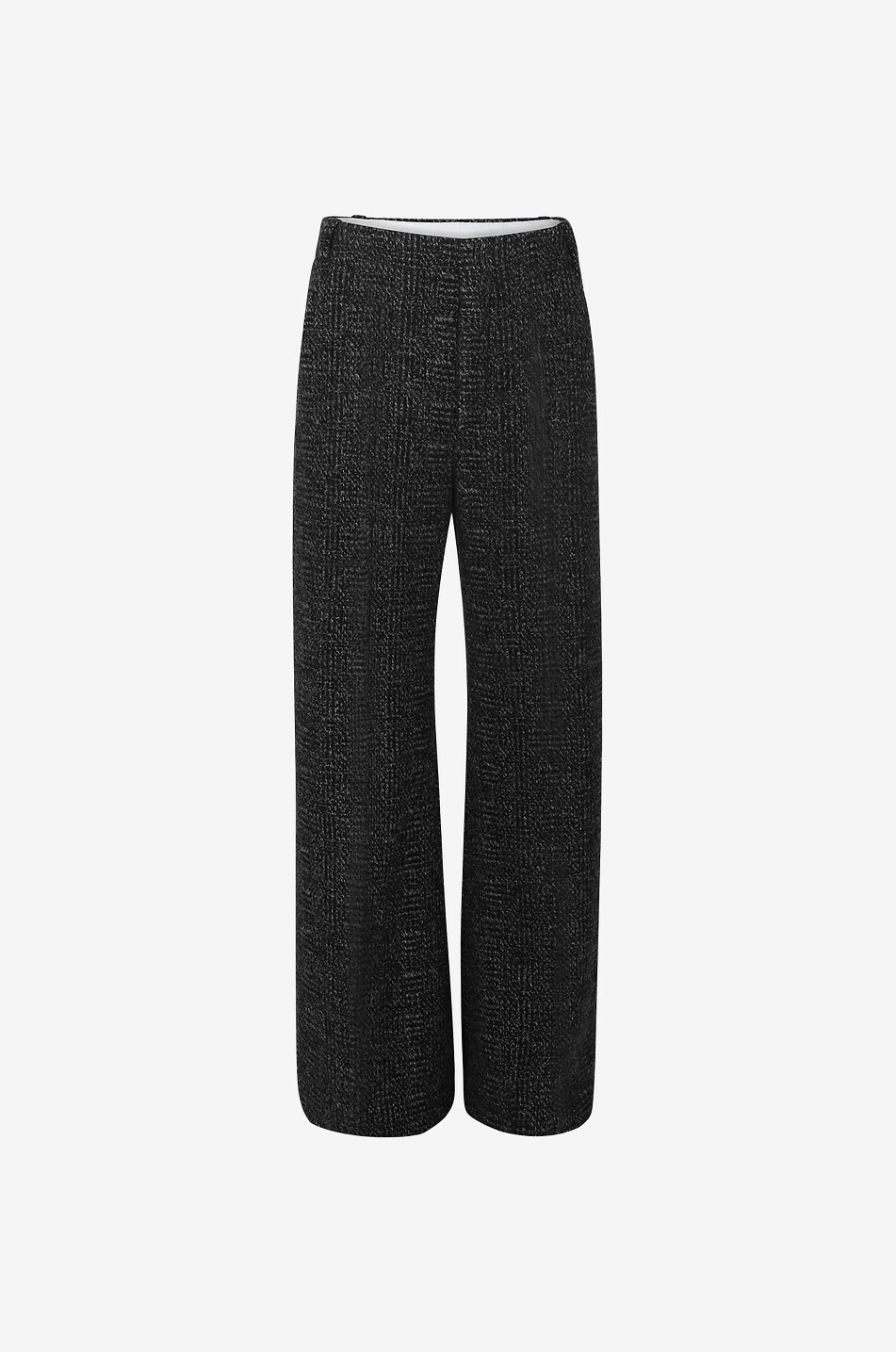 CHLOE Pantalon large taille haute en tweed Femme GRIS 1