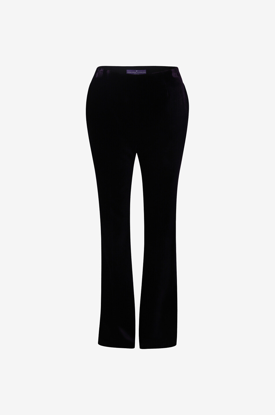 ERMANNO SCERVINO Straight-leg velvet trousers Women PURPLE 1