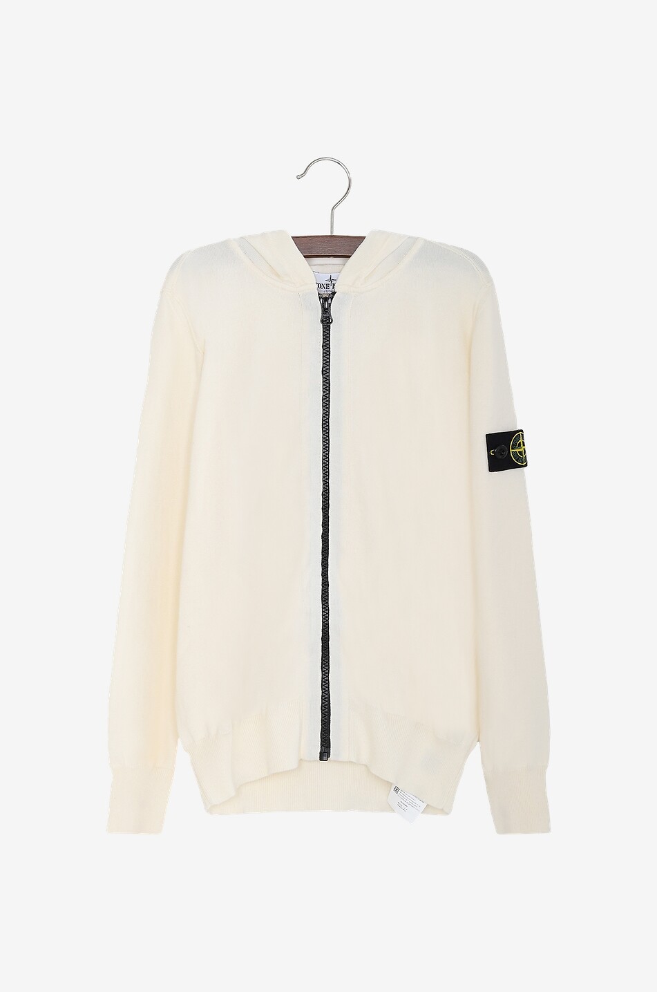 STONE ISLAND JUNIOR Cardigan zippé à capuche garçon 6502A4 Garçon BLANC 1