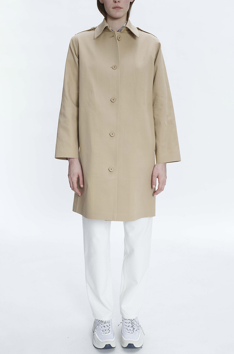 Manteau court en gabardine Justine