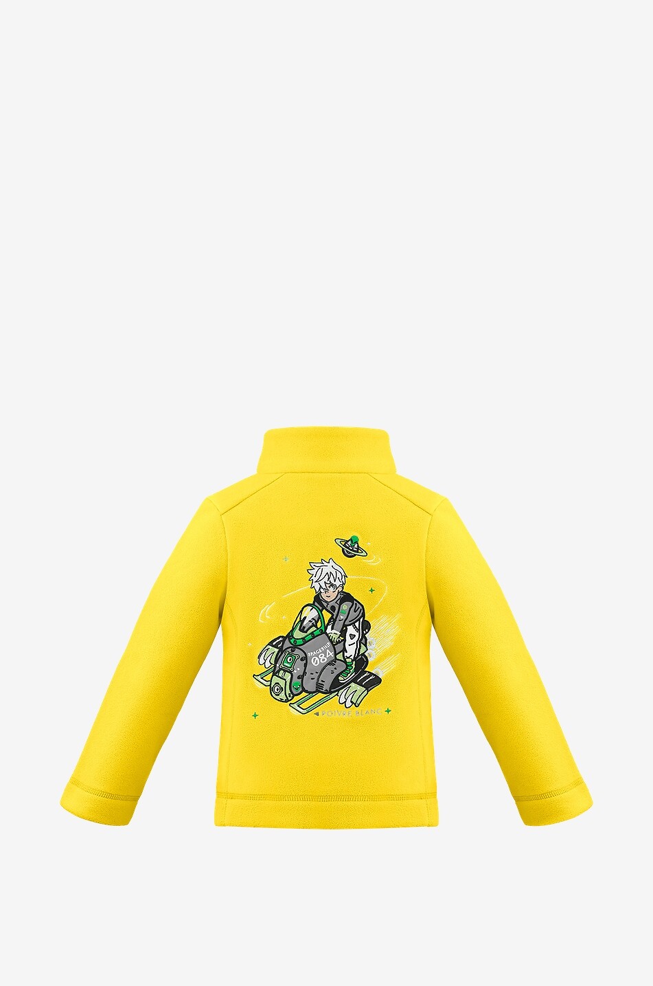 POIVRE BLANC Kinder-Fleecejacke mit Stickereien Unisex GELB 2