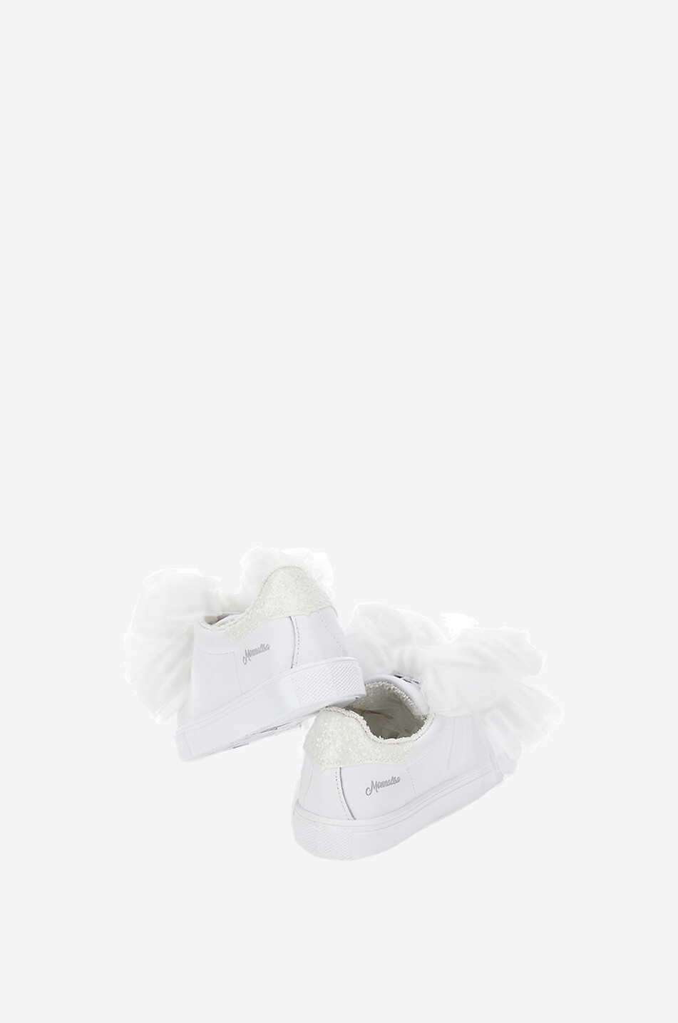 Tulle adorned low-top sneakers
