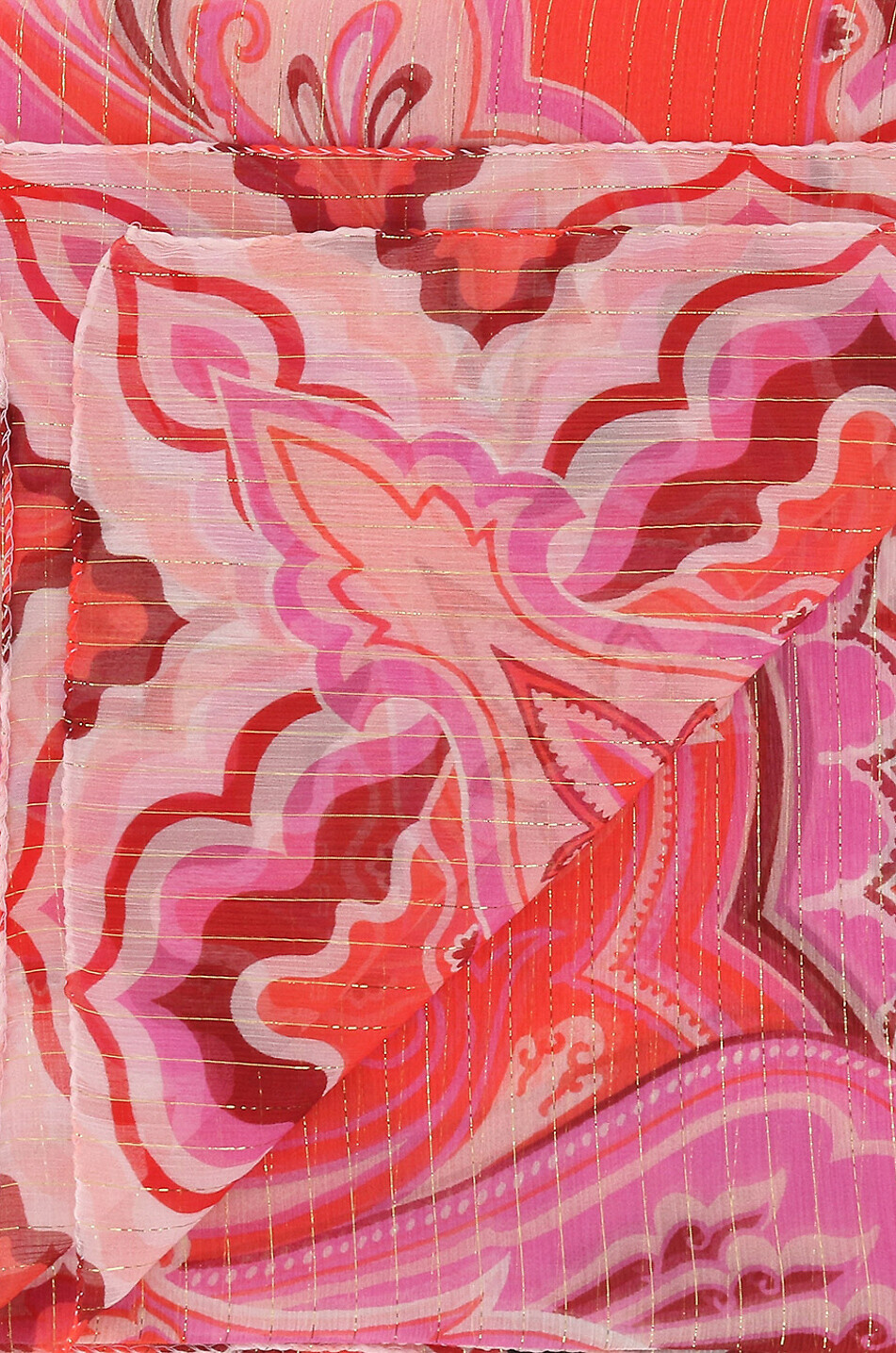 Bombay Paisley georgette and lurex square shawl
