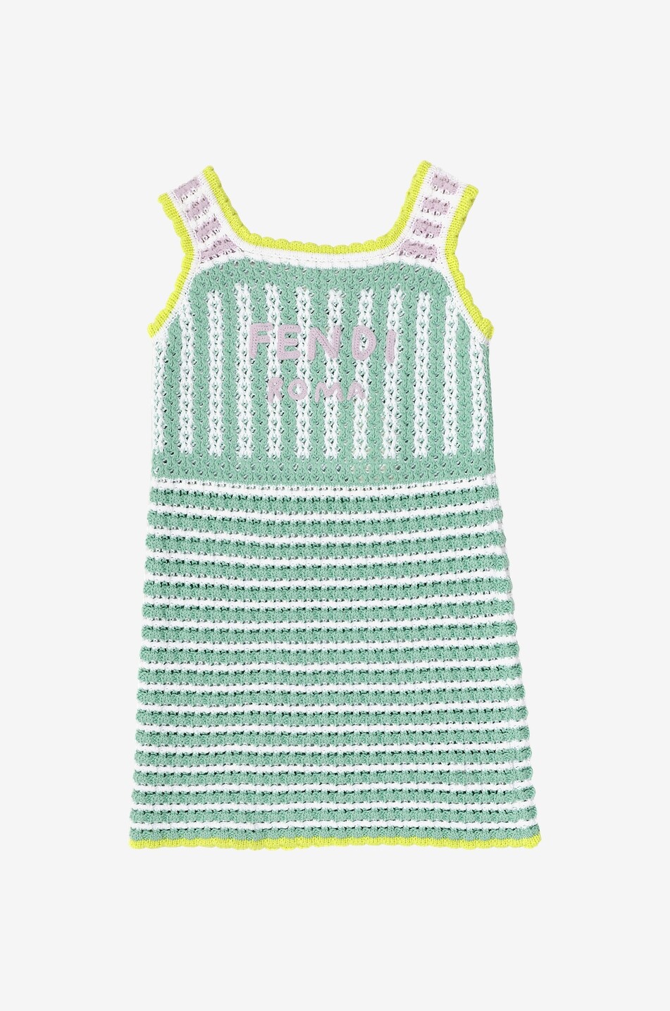 Striped knit girl's strappy dress