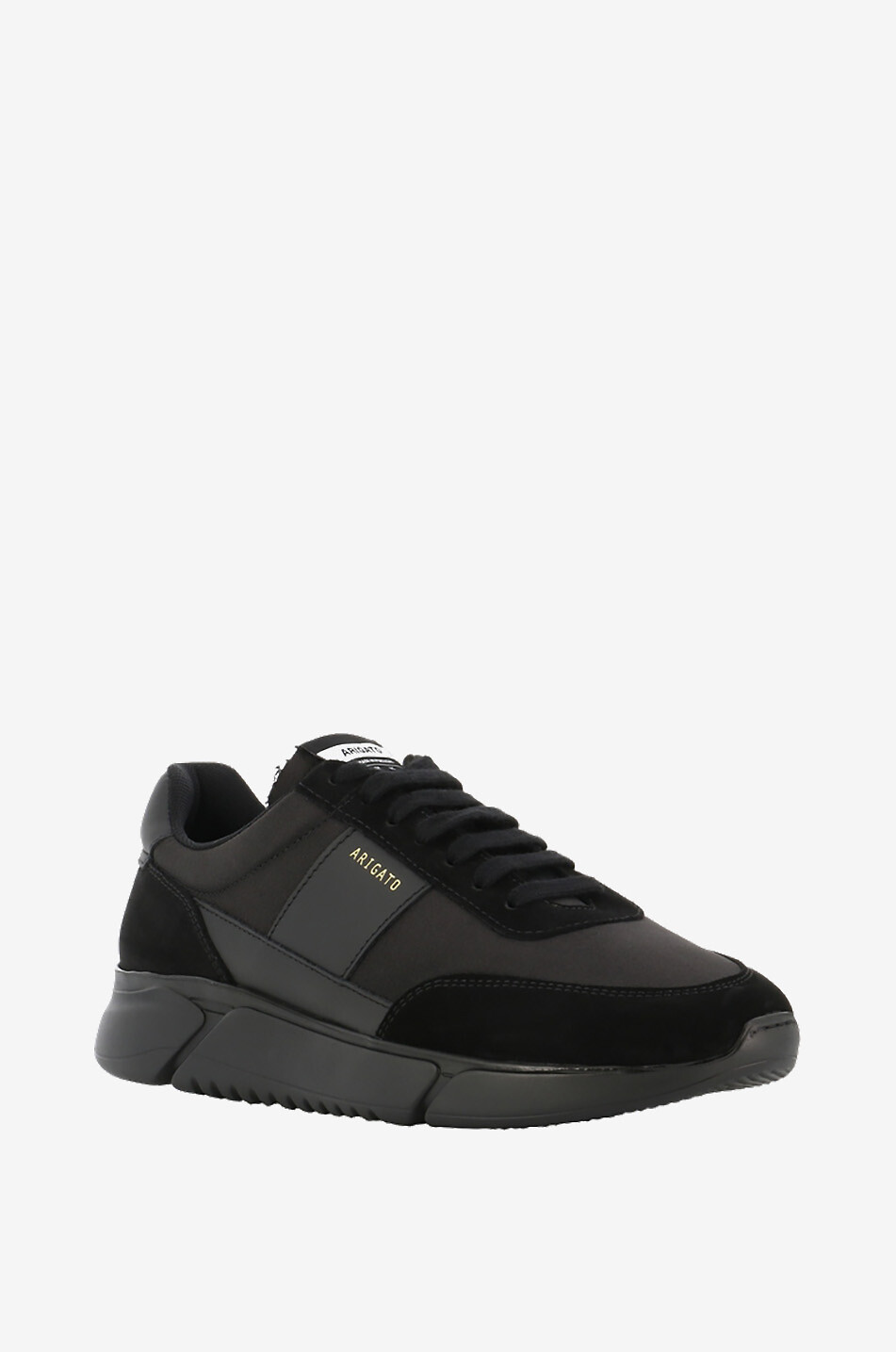 AXEL ARIGATO Baskets à lacets en cuir et nylon Genesis Vintage Homme NOIR 1